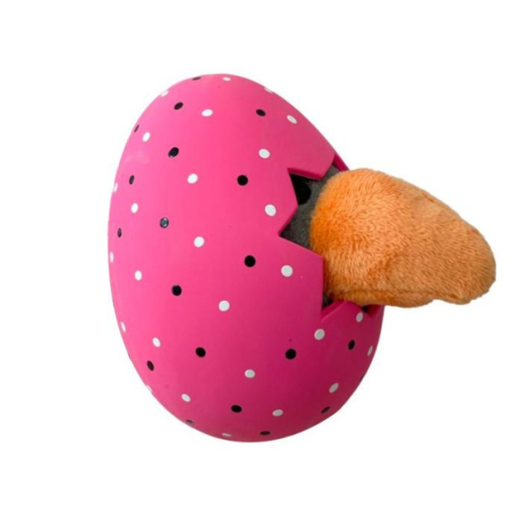 MISOKO Игрушка для собак яйцо, латекс, розовое, 11,5 см