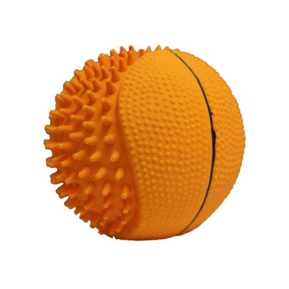 MISOKO Игрушка для собак баскетбольный мяч, латекс, оранжевый, 10 см