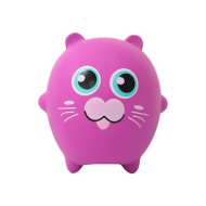 MISOKO Игрушка для собак кошка, латекс, розовая, 7 см