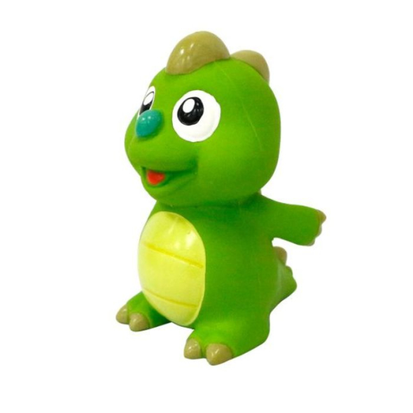 MISOKO Игрушка для собак динозавр, латекс, зеленый, 9 см