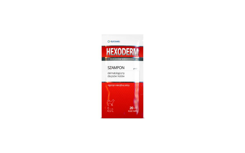 Hexoderm Шампунь с хлоргексидином и кокосовым маслом для собак и котов ...