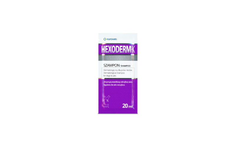 Hexoderm-K Шампунь с хлоргексидином и кетоконазолом для собак и котов ...