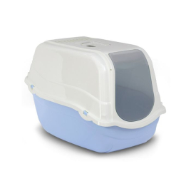 MP Bergamo Romeo Light Blue Закрытый туалет с фильтром для кошек светло-голубой, 57 х 39 х 41 см