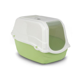 MP Bergamo Romeo Light Green Закрытый туалет с фильтром для кошек светло-зеленый, 57 х 39 х 41 см