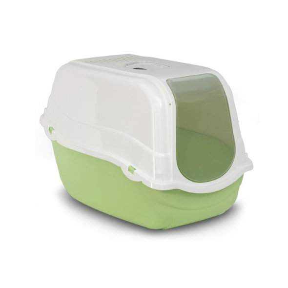 MP Bergamo Romeo Light Green Закрытый туалет с фильтром для кошек светло-зеленый, 57 х 39 х 41 см