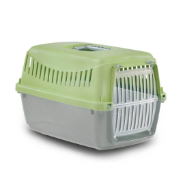 MP Bergamo Gipsy XS Plastic Door Переноска для кошек и небольших собак зеленая, 39 х 26 х 25 cм