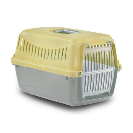 MP Bergamo Gipsy XS Plastic Door Переноска для кошек и небольших собак желтая, 39 х 26 х 25 cм