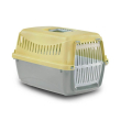 MP Bergamo Gipsy L Plastic Door Переноска для кошек и собак желтая, 58 х 38 х 38 см