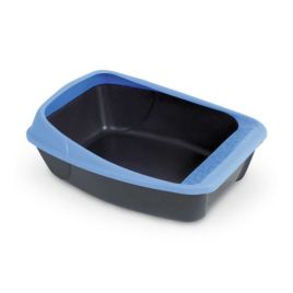MPS VIRGO DARK GREY/BLUE Туалет с рамкой для кошек серый/голубой, 52 х 39 х 20 см
