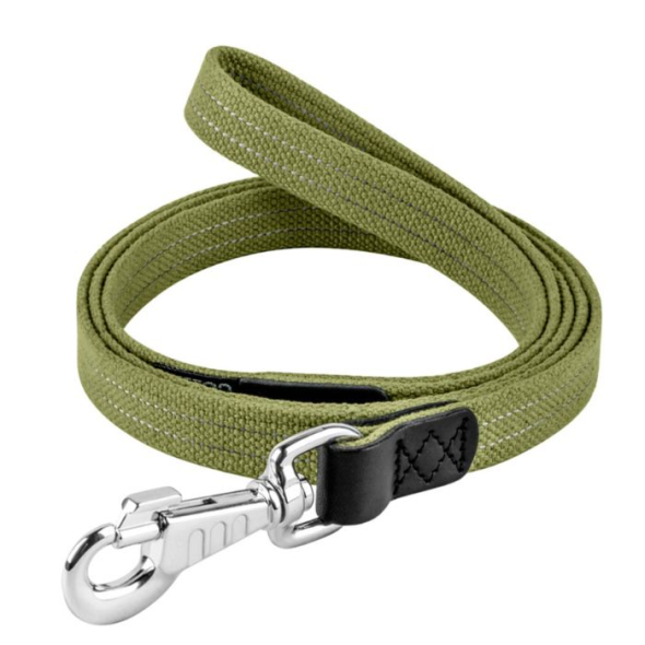 Collar Поводок для собак хлопковая тесьма брезент, L, ширина 25 мм, длина 3 м, зеленый