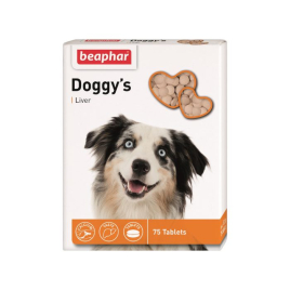 Beaphar Doggy's Liver Витаминизированные лакомства с вкусом печени для собак, 75 шт