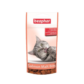 Beaphar Malt-Bits with Salmon Лакомство-подушечки с мальт-пастой для вывода шерсти у кошек с лососем, 35 г