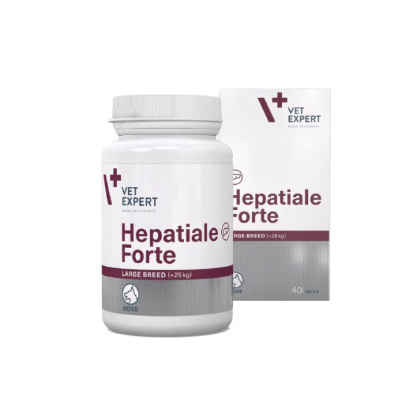 Vet Expert Hepatiale Forte Large Breed (Гепатиале форте) Нутрицевтическая добавка для поддержки и защиты функций печени у собак больших пород, 40 таблеток