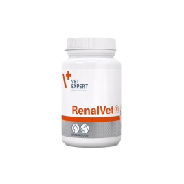 Vet Expert RenalVet (Реналвет) Нутрицевтична добавка для котів і собак з симптомами хронічної ниркової недостатності, 60 капсул