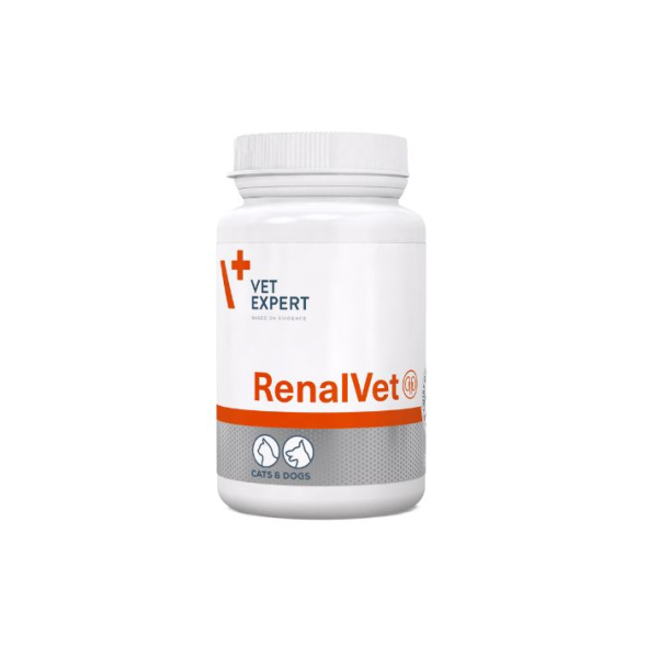 Vet Expert RenalVet (Реналвет) Нутрицевтична добавка для котів і собак з симптомами хронічної ниркової недостатності, 60 капсул