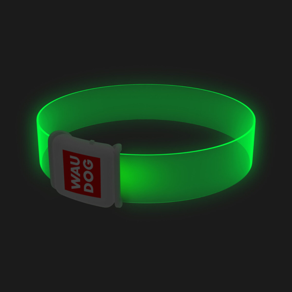 WAUDOG Нашийник для собак з LED-підсвічуванням, магнітна застібка, Ширина 25 мм, Довжина 35 см - 1