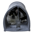 Red Point Kitty Tunnel Домик-тоннель с мышкой для кошек серый, 85 х 28 х 28 см - 1