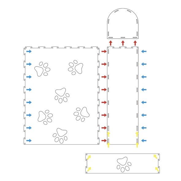 Red Point Kitty Tunnel Домик-тоннель с мышкой для кошек серый, 85 х 28 х 28 см - 9