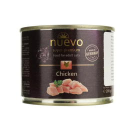 Nuevo Adult Chicken Влажный корм для кошек с курицей, 200 г