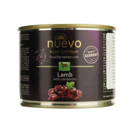 Nuevo Senior Lamb with Cranberries Влажный корм для пожилых кошек с ягненком и клюквой, 200 г
