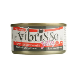 Vibrisse Jelly Влажный корм для кошек тунец и креветки в желе, 70 г