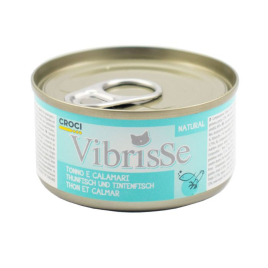 Vibrisse Влажный корм для кошек с тунцом и кальмарами, 70 г