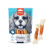 Wanpy Chicken Jerky &amp; Calcium Bone Twists Косточки с вяленой курицей и кальцием для собак, 100 г