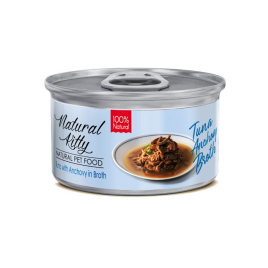 Natural Kitty Broth Series Tuna with Anchovy in Broth Влажный корм для кошек тунец с анчоусами в бульоне, 80 г