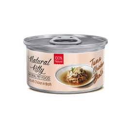 Natural Kitty Broth Series Tuna with Chicken in Broth Влажный корм для кошек тунец с курицей в бульоне, 80 г