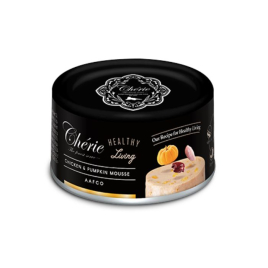 Cherie Healthy Living Chicken &amp; Pumpkin Mousse Влажный корм для кошек мусс с курицей и тыквой, 80 г