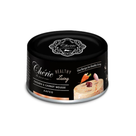 Cherie Healthy Living Chicken &amp; Carrot Mousse Влажный корм для кошек мусс с курицей и морковью, 80 г