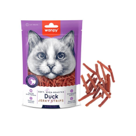 Wanpy Soft Duck Jerky Strips Полоски мягкого филе утки и курицы для кошек, 80 г
