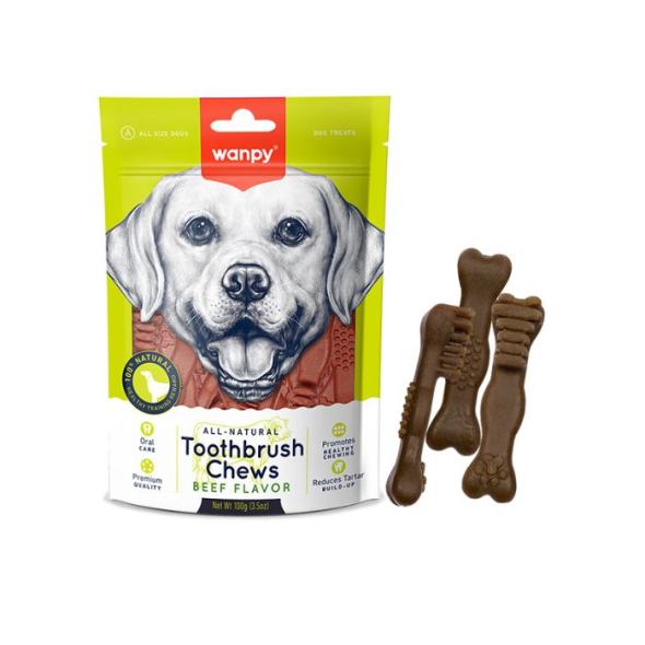Wanpy Toothbrush Chews Beef Ласощі з яловичиною у формі зубної щітки для собак, 100 г