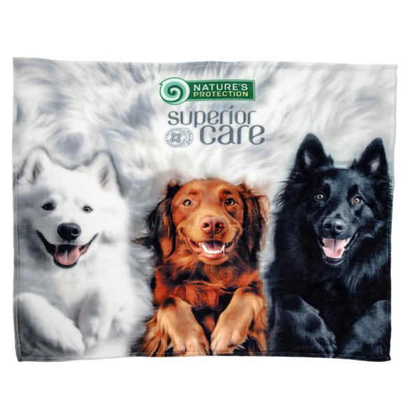 Nature's Protection Superior Care Мягкий плед со щенками белый, 127 х 152 см