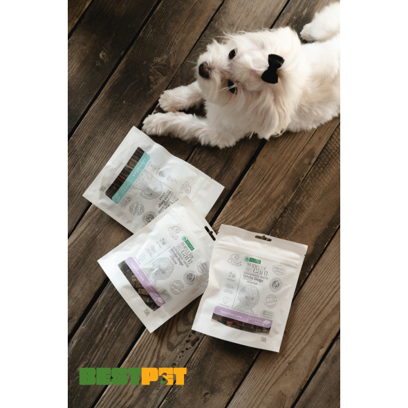 Nature's Protection Superior Care White Dogs Daily Oral Care Беззерновые лакомства для взрослых собак с белым окрасом с протеином насекомых, 150 г - 3