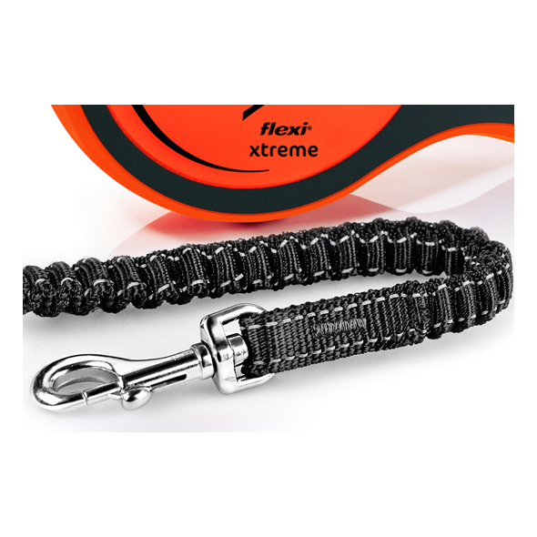 FLEXI Повідець-рулетка Xtreme стрічка розмір М (5 м, до 35 кг), помаранчевий - 1
