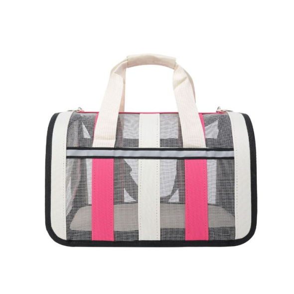 PAW COUTURE сумка-переноска для домашніх тварин, 48 x 27 x 27 см, розмір L, білий з рожевим