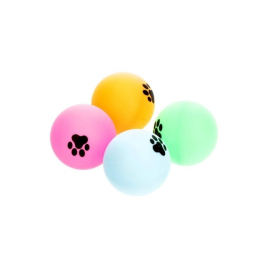 HIPPIE PET Набір іграшок для котів М&#039;ячики ping-pong різнокольорові 4 см, 4 шт