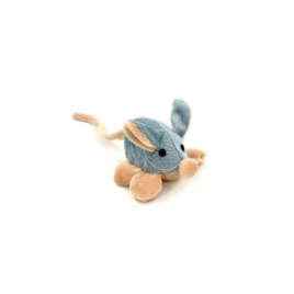 HIPPIE PET Игрушка для котов Мышка серо-бежевая 8 см