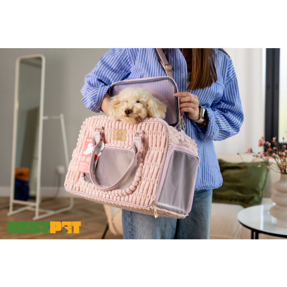 MISOKO&amp;CO дорожня сумка для домашніх тварин, 41.5 x 23 x 28 см, рожева - 1