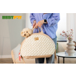MISOKO Дорожная сумка для домашних животных, 40 x 22 x 35 см, светло-коричневая - 5