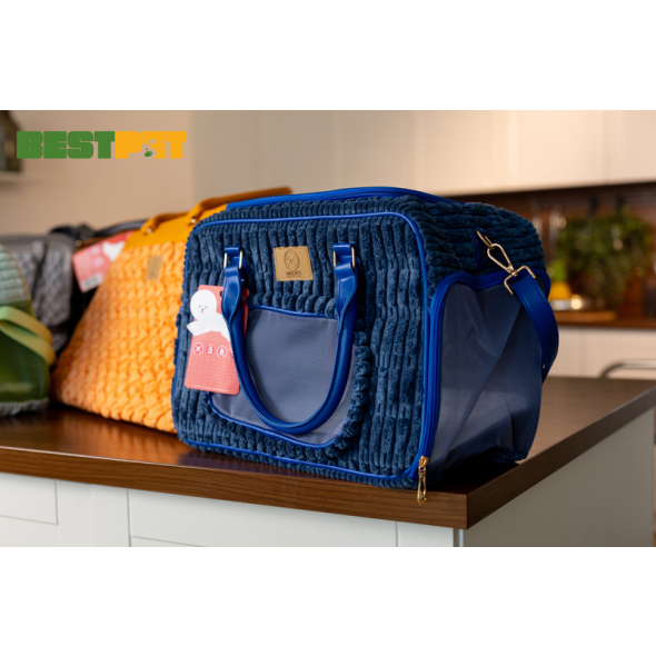 MISOKO&amp;CO дорожня сумка для домашніх тварин, 41.5 x 23 x 28 см, темно-синя - 6