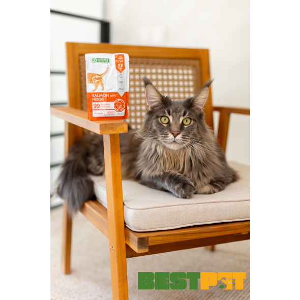 Nature's Protection Adult cats Sterilized Salmon with Herbs Влажный корм для стерилизованных кошек с лососем и травами, 100 г - 3