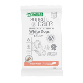 Беззернові ласощі з лососем для дорослих собак всіх порід Nature&#039;s Protection Superior Care White Dogs Clear Vision, 110г