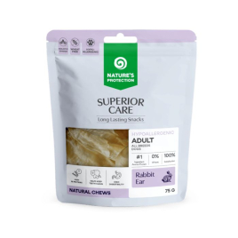 Nature's Protection Superior Care Natural Rabbit Ears Ласощі для собак натуральні кролячі вушка, 75 г