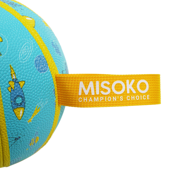 MISOKO&amp;CO Іграшка для собак, м&#039;яч надувний, у формі баскетбольного м&#039;яча, блакитний, 15 см - 1