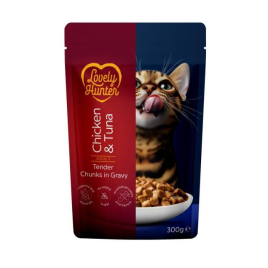 Lovely Hunter Adult Cats with Chicken and Tuna Влажный корм для взрослых кошек с курицей и тунцом, 300 г