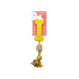 MISOKO Игрушка для собак с верёвкой жёлтая 35,5 см