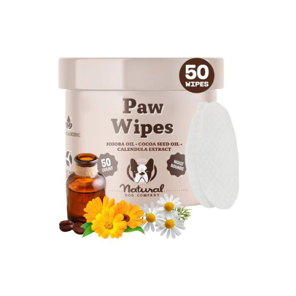 Natural Dog Company Paw Wipes Салфетки для очищения лап собак, 50 шт - 1