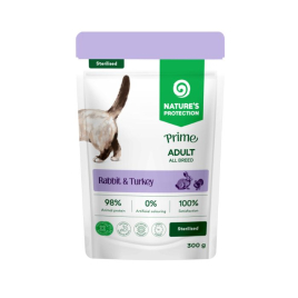 Nature's Protection Prime Sterilised Adult Cats Rabbit and Turkey Влажный корм для стерилизованных кошек с кроликом и индейкой, 300 г